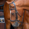 Hoofdstel met ergonomische neusriem Shires Velociti Rapida - Havana