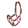 Shires Velociti Lusso gevoerd lederen halster - Bordeaux