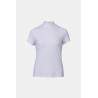 Wedstrijdpolo B Vertigo Charlotta dames korte mouwen - Wit / turquoiseblauw