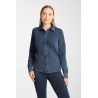 Horze Ulrika western damesblouse - Blauw denim