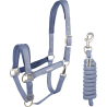Halter en leadrope Waldhausen Velvet - Oceaanblauw