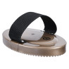 Pvc roskam met handvat Imperial Riding - Donker metallic taupe