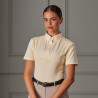 Shires Aubrion blouse met lavallièrekraag met korte mouwen - Geel