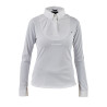 Shires Aubrion jonge ruiter blouse met lavallière en lange mouwen - Wit