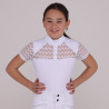 Wedstrijdshirt Optima Vx jonge ruiter Shires Aubrion - Wit