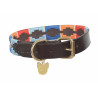Halsband voor honden Drover Polo Shires Digby & Fox - Turkoois / rood / oranje / blauw