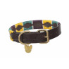 Halsband voor honden Drover Polo Shires Digby & Fox - Geel / donkergroen / paars