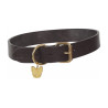 Shires Digby & Fox vlakke leren hondenhalsband - Bruin