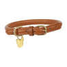 Ronde leren hondenhalsband Shires Digby & Fox - Fauve