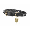 Gevlochten hondenhalsband Shires Digby & Fox - Zwart