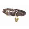 Gevlochten hondenhalsband Shires Digby & Fox - Bruin
