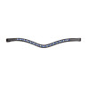 Shires Velociti Gara blauwe strass frontriem - Zwart