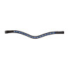 Shires Velociti Gara blauwe strass frontriem - Bruin