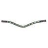 Frontdeel met groene strass Shires Velociti Gara - Bruin