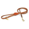 Ronde leren hondenriem Shires Digby & Fox - Fauve