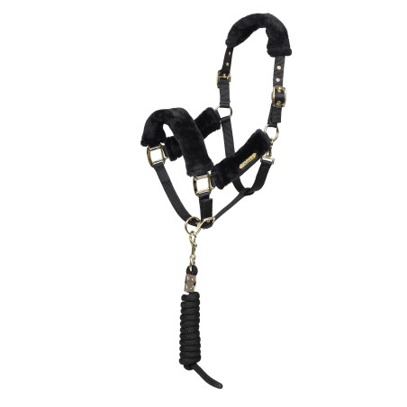 Shires Arma halster en longe van imitatiebont