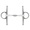Shires EquiKind Softie dubbelgebroken watertrens met knevels - Staal