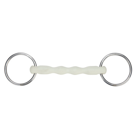 Shires EquiKind Softie bustrens met gebogen mondstuk