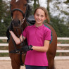 Technisch poloshirt React jonge ruiter Shires Aubrion - Fuchsia