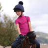 React onderlaag met korte mouwen jonge ruiter Shires Aubrion - Fuchsia