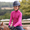Shires Aubrion React onderlaag met lange mouwen voor jonge ruiter - Fuchsia