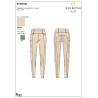 Dameslegging Equestro met hoge taille en riemlussen - Kasseien
