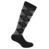 Equithème Argyle damessokken - Bruin / lichtblauw