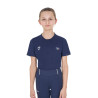 Unisex slim fit T-shirt kinderen Equestro X Fise - Marineblazer