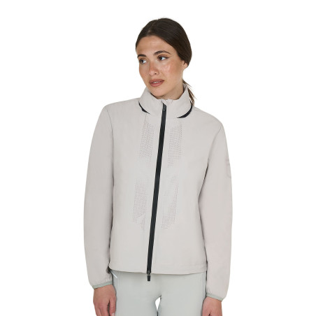 Softshell dames met logo op de rug