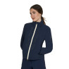 Softshell dames met logo op de rug - Marineblazer