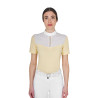Dames wedstrijdpolo slim fit met inzetstukken in satijnachtige stof - Zon
