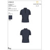 Dames trainings T-shirt van technische stof met microgaatjes - Marineblazer