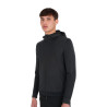 Technische herenhoodie met micro-mesh inzetstukken - Zwart