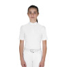 Kinderwedstrijdpolo slim fit met knopen - Wit