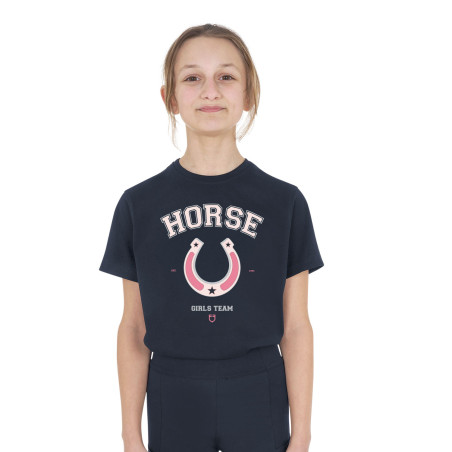 Meisjes T-shirt Horse Team van katoen