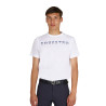 Heren basic T-shirt met opdruk op de borst - Wit