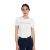 Dames T-shirt met strass van katoen - Wit
