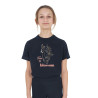 Meisjes-T-shirt Time to Blossom van katoen - Marine