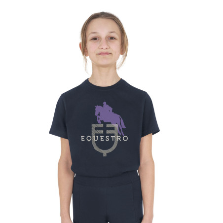 Unisex kindert-shirt Horse Jump Glossy van katoen