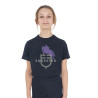 Unisex kindert-shirt Horse Jump Glossy van katoen - Marine