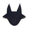 Oornetje in technische stof met denimlook met logo - Blauw denim