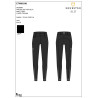 Damesbroek met hoge taille met stras-logo - Zwart
