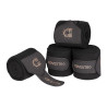 Fleece bandages met strasslogo - Zwart