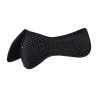 Memory foam schaftbeschermer met glinsterende grip en siliconen logo - Zwart / zilver