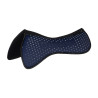 Memory foam schaftbeschermer met glinsterende grip en siliconen logo - Marine / zilver