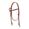 Western hoofdstel met slangenbewerking - Cognac