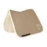 Dressuurdekje Equestro gewatteerd Wave in technische stof - Oxford tan / antiek wit