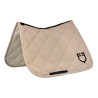 Equestro dressuurzadeldek met monogramprint - Oxford tan / zwart