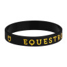 Siliconen armband Equestro - Zwart / geel