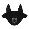 Equestro-oorkap van technische stof met logo in stras-steentjes - Zwart / zwart